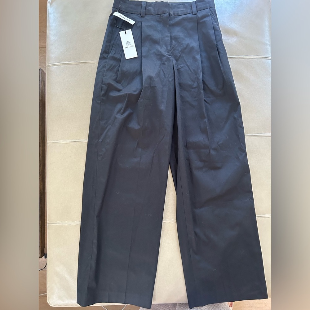 NWT Aritzia Babaton Inbound pleated front Wide Leg mid rise pants size 2 - Picture 7 of 12